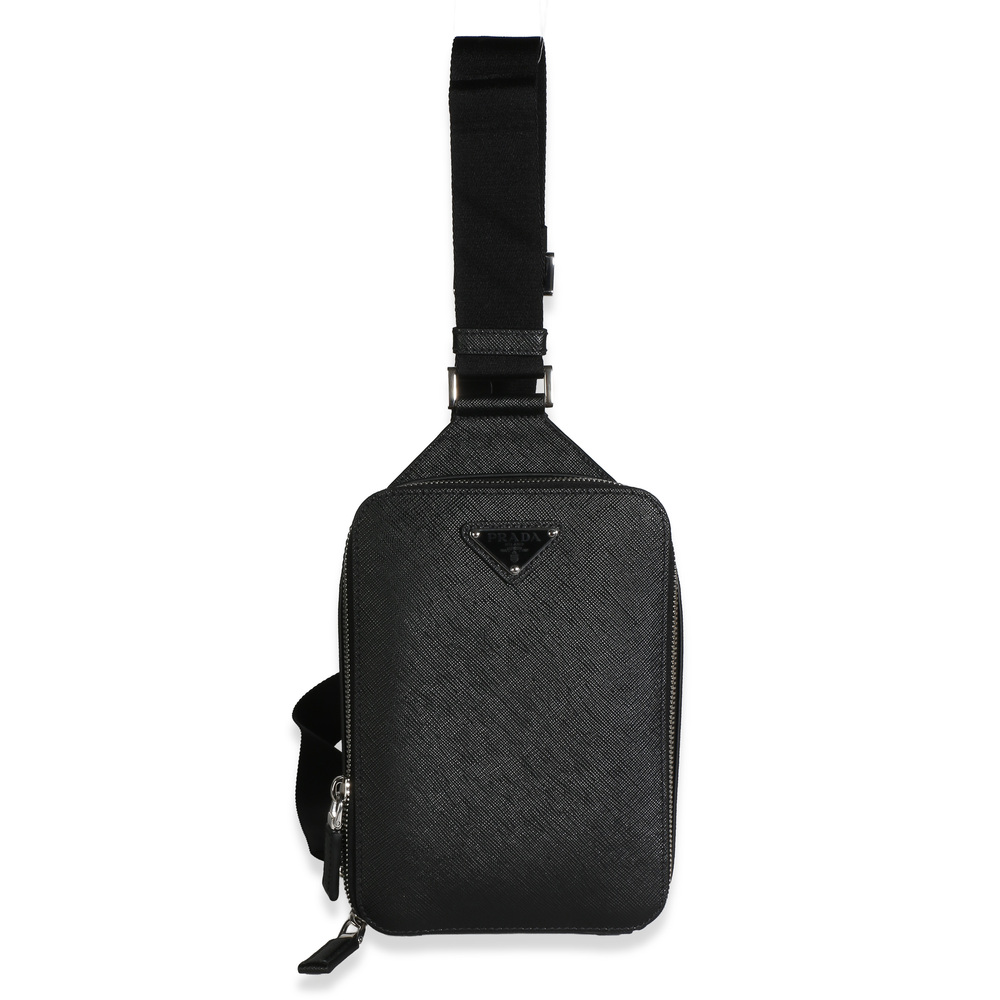 Prada Black Saffiano Brique Slingbag